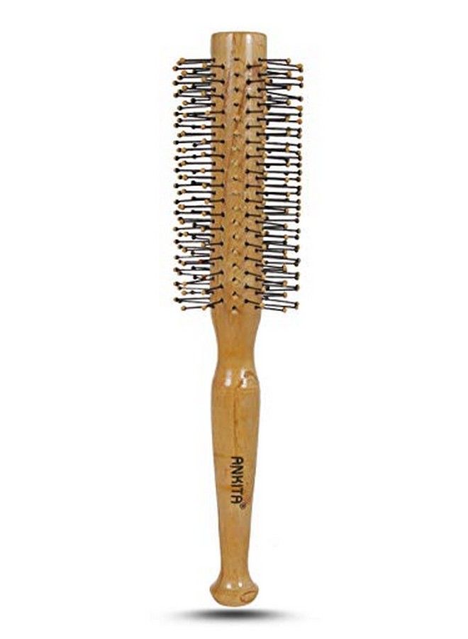 Ankita Wooden Hair Brush With Nylon Bristle Allpurpose Colors May Vary (B6) By Chhavi Creation - Image 1