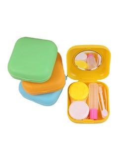 Generic 2 Pack Contact Lens Case Kit Travel Contact Case with Mirror Bottle Tweezers  - Image 2