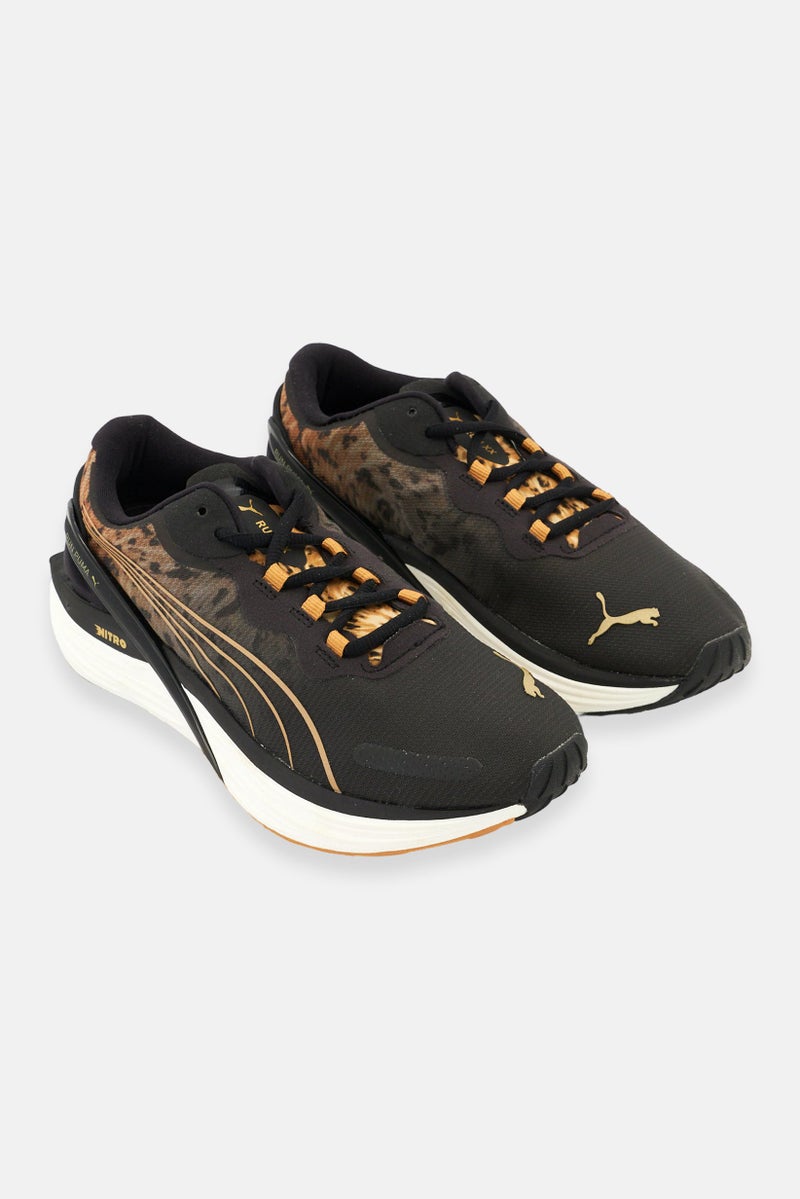 PUMA Women Run XX Nitro Safari Glam Lace Up Training Shoes, Black - Image 1
