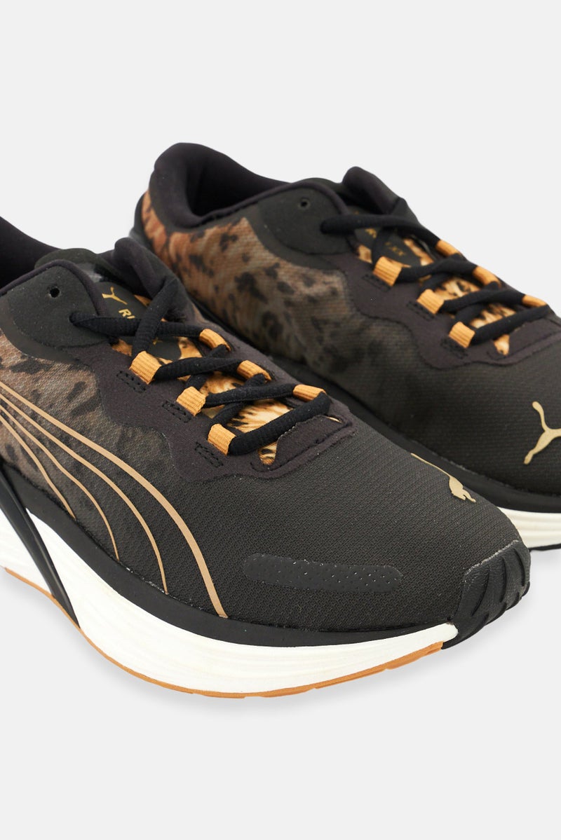 PUMA Women Run XX Nitro Safari Glam Lace Up Training Shoes, Black - Image 4