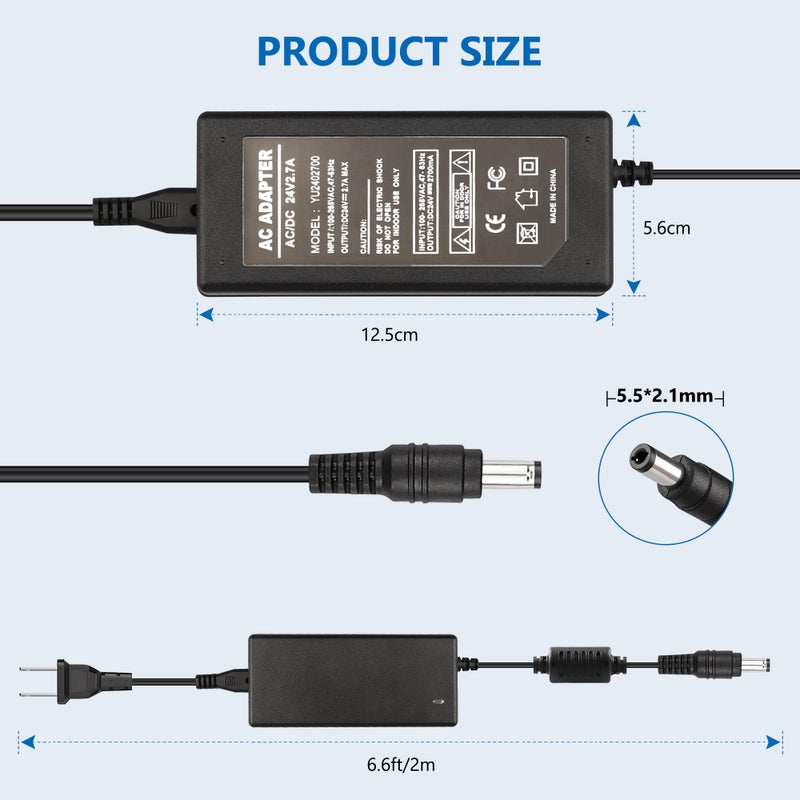 FNKTQL Replacement for Logitech G920 G29 Power Supply, 24V Power Adapter for Logitech Driving Force Racing Wheel G923 G25 G27 G940 GT Racing Wheel APD DA-42H24, AD10110LF, 190211-0010 - Image 3