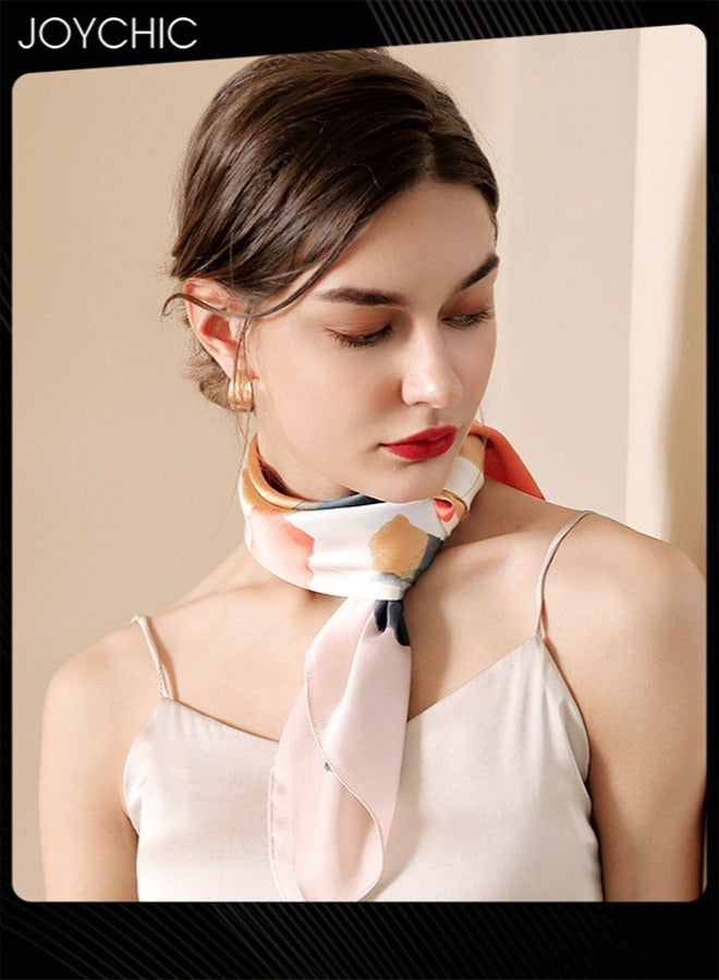 Joychic وشاح نسائي مربع صغير مطبوع متعدد الاستخدامات وعصري للربيع والصيف للحماية من الشمس وخفيف الوزن ومتعدد الوظائف للاستخدام اليومي - Image 2