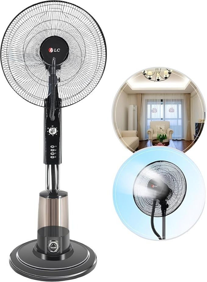 LC Stand Mist Fan 3.5 Liters 70W DLC 31058 Black/Grey - Image 2