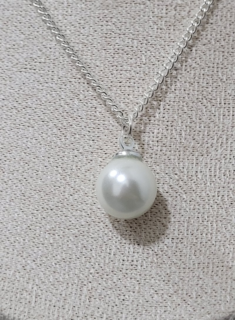 Minorisa 925 Sterling Silver Necklace with Baroque Pearl Pendant - Image 1