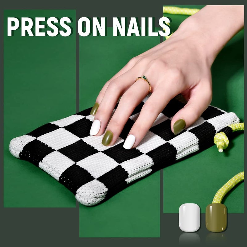 TsMADDTs Press on Nails, 720 pcs Short Round Fake Nails with Glue, Files, Tweezer for Women DIY at Home - Image 5
