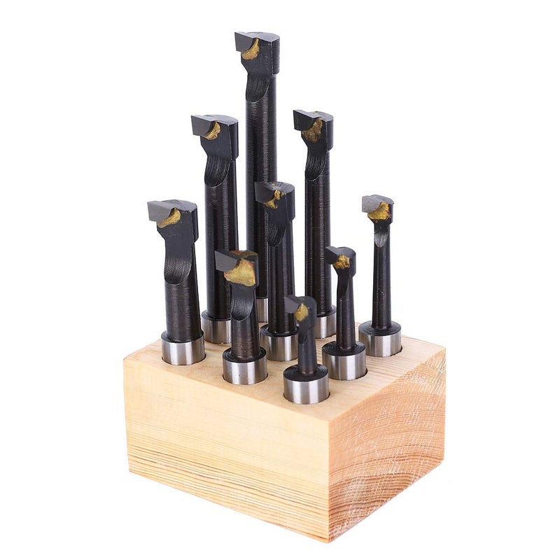 9Pcs F1 Type High Speed Steel Boring Set with Base CNC Lathe Tool Holding Kit - Image 3