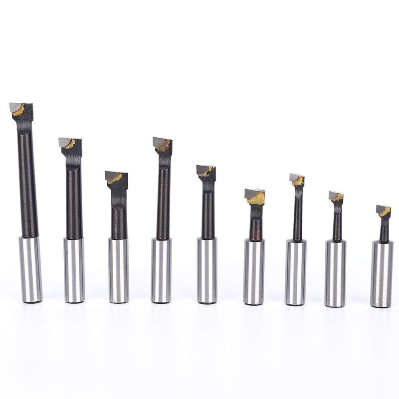 9Pcs F1 Type High Speed Steel Boring Set with Base CNC Lathe Tool Holding Kit - Image 2