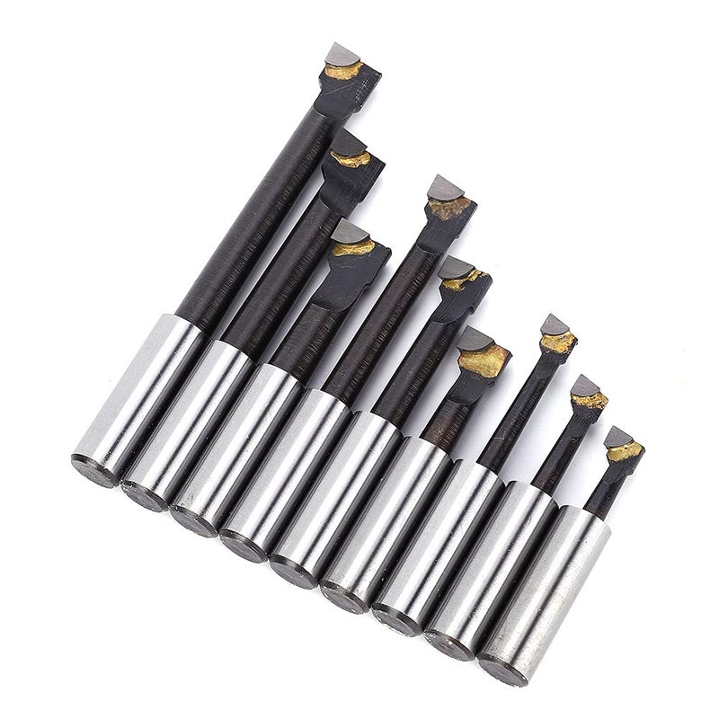 9Pcs F1 Type High Speed Steel Boring Set with Base CNC Lathe Tool Holding Kit - Image 4