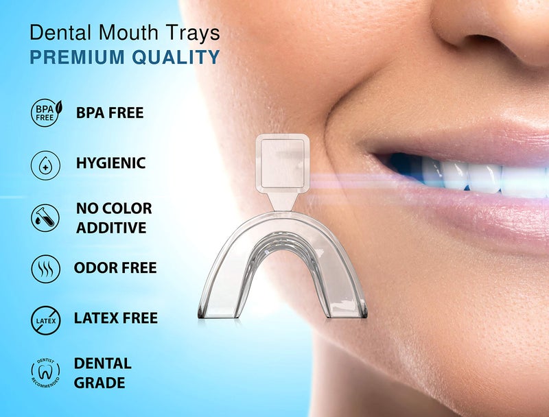 NovaWhite Teeth Whitening Trays - Moldable, Trimmable, Custom Fit, Comfortable, BPA FREE, Latex Free, Dental Grade Guard - (4) Mouth Trays, Hygienic Case â€“ Easy to Mold, Mouth Tray for Tooth Whitening - Image 4