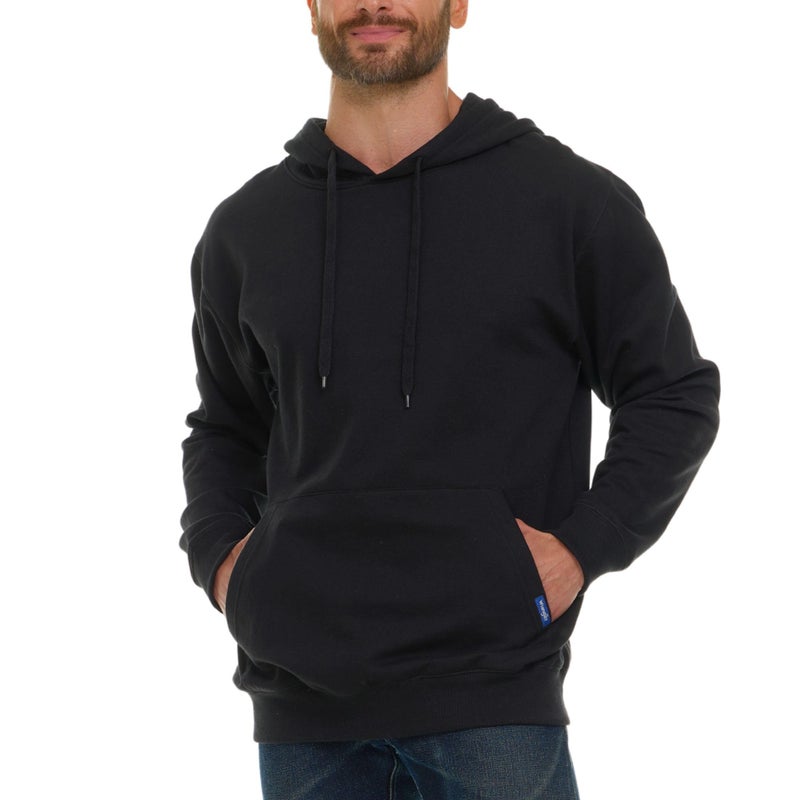 Wrangler Big and Tall Hoodie for Men, Fleece Heavyweight Pullover Sweatshirt, Relaxed Fit Mens Work Hoodies Black - Image 1