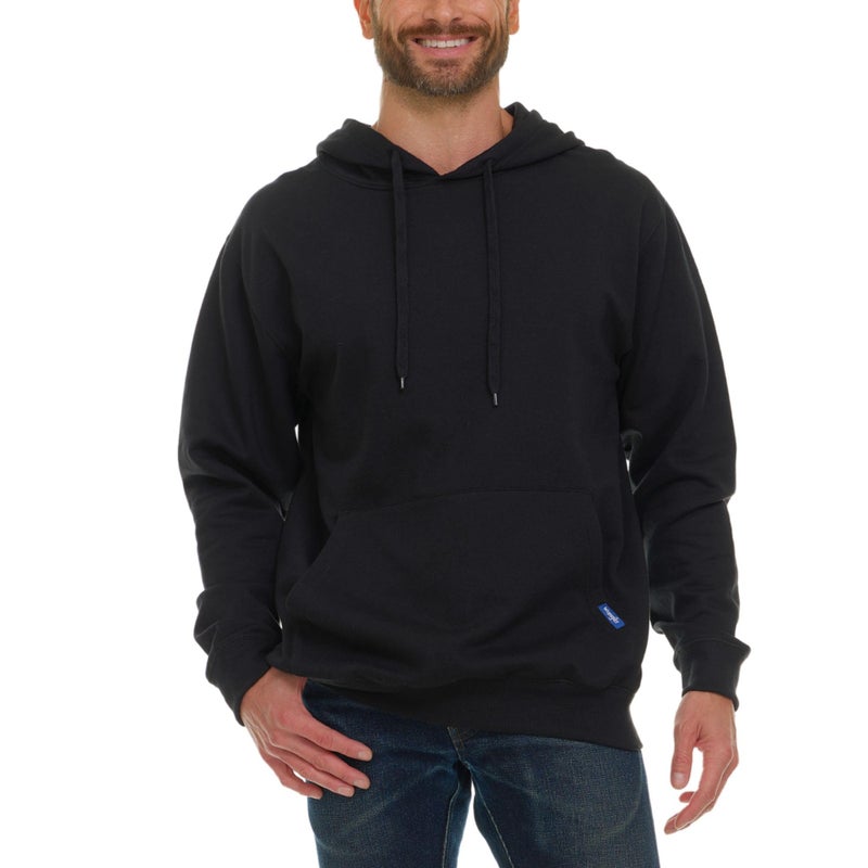 Wrangler Big and Tall Hoodie for Men, Fleece Heavyweight Pullover Sweatshirt, Relaxed Fit Mens Work Hoodies Black - Image 5