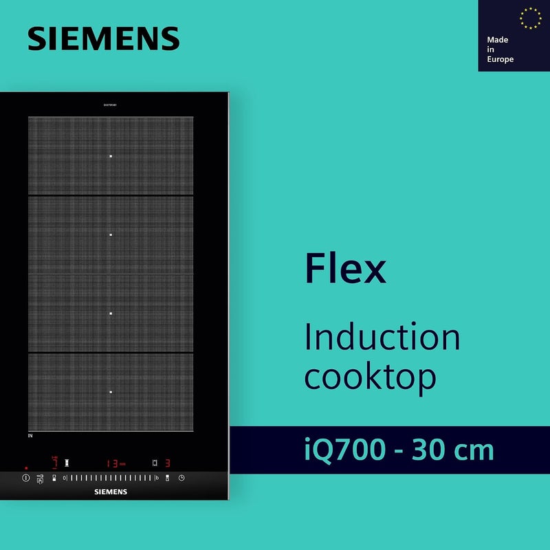 سيمنز موقد مرن يعمل بالحث 3700 W EX375FXB1E أسود - Image 3