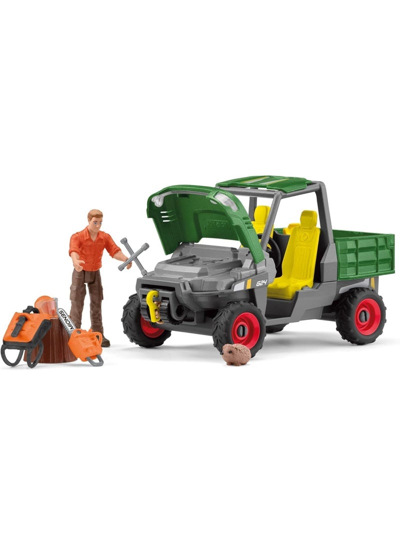 Schleich working in the Forest | Realistic Forestry Vehicle Model for Kids and Nature Lovers, Perfect Gift for Ages 4+ - Image 3