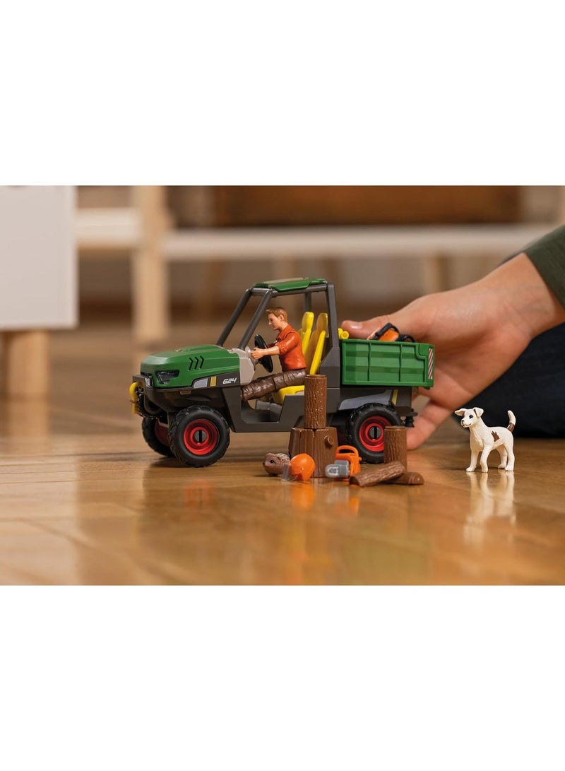 Schleich working in the Forest | Realistic Forestry Vehicle Model for Kids and Nature Lovers, Perfect Gift for Ages 4+ - Image 4
