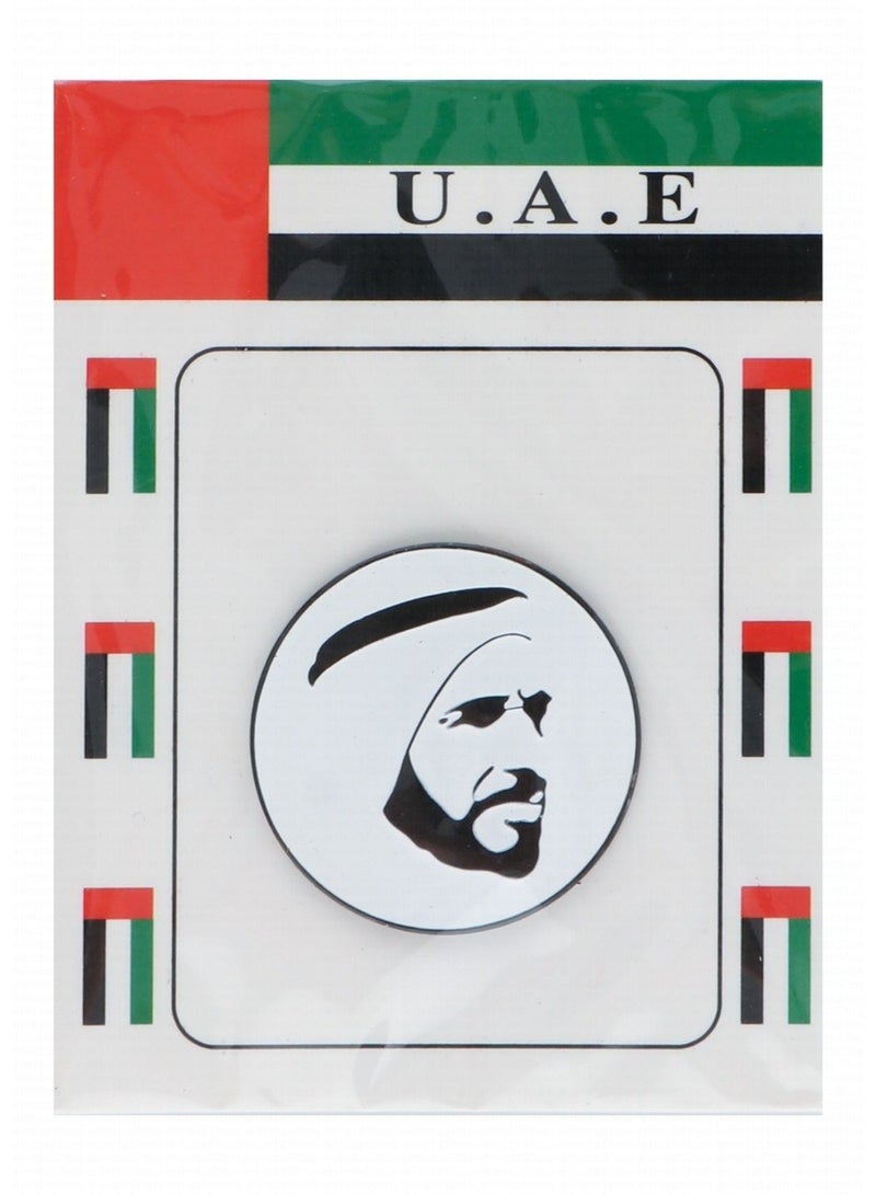 Sheikh Zayed Metal Magnetic Badge