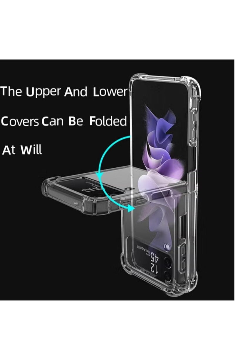 أوميكسبرو جراب مغناطيسي شفاف لهاتف Samsung Galaxy Z Flip 3 5g، يدعم Magsafe والشاحن اللاسلكي، غطاء هاتف صلب شفاف مقاوم للصدمات والسقوط لهاتف Galaxy z flip3 - Image 4