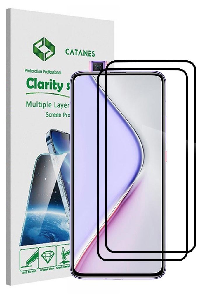 CATANES 2 Pack For Xiaomi Redmi K30 Pro Zoom Screen Protector Tempered Glass Full Glue Back  - Image 1