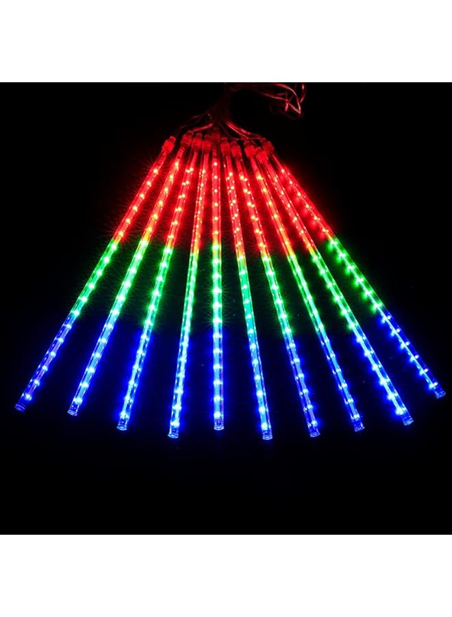 The Bros Meteor Shower Lights - 11.8in LED Falling Rain Lights with 8 Tube 240 LEDs - Waterproof Outdoor MeteorFalling Rain Drop Lights for Xmas Tree Wedding Holiday Party Patio Decoration (Multi-colour) - Image 4