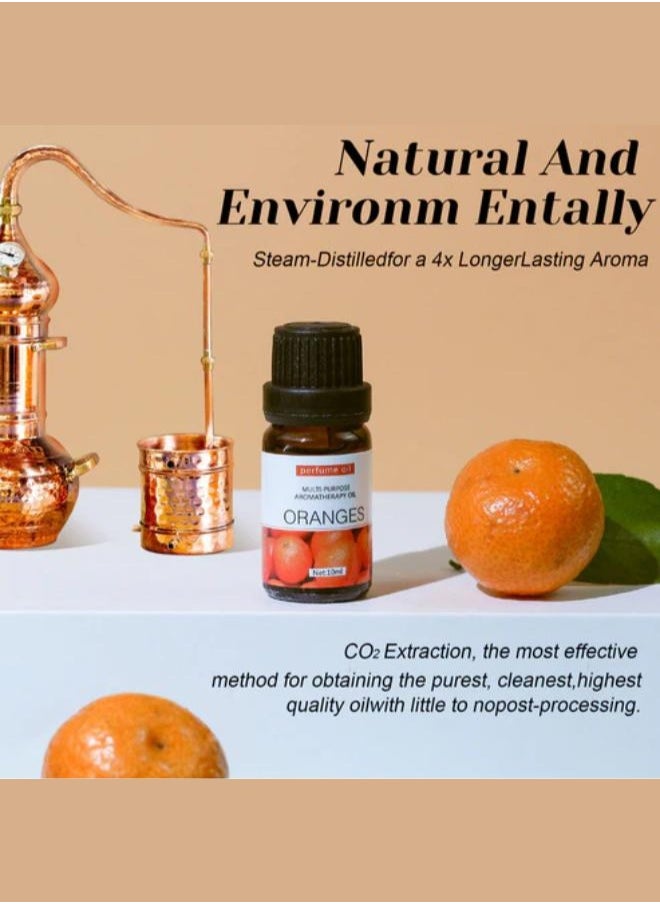 Plynox - 6pcs x 10 mL Essential Oils Suit Water Soluble Aromatherapy Essential Oil Sandalwood&Sweet Orange&Lavender&Eucalyptus&Lemon&Mint Aromatherapy Diffuser Oil for Humidifier, Aroma Diffuser - Image 1