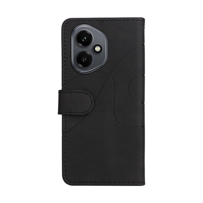 erorex For Honor 400 Global 156.5mm Dual-color Splicing Flip Leather Phone Case(Black) - Image 3