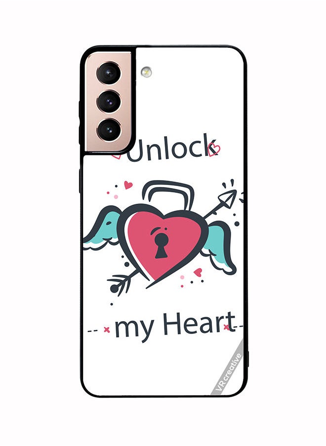 VR CREATIVE Protective Case Cover For Samsung Galaxy S21 Plus 5G Unlock My Heart Design Multicolour  - Image 1