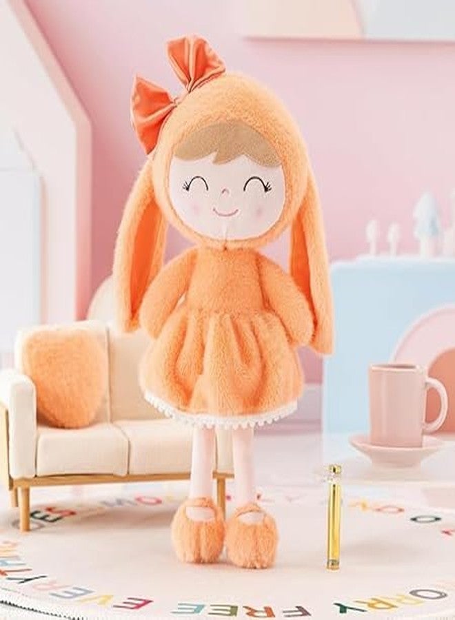 KIZDY Super Soft Toy Stuffed Cute Bunny Baby Doll Plush Toys for Kids Baby Girls Lovable and Huggable Gift for Birthdays & Occasions for Children Home Decor (Size 65 cm, Orange) - Image 2