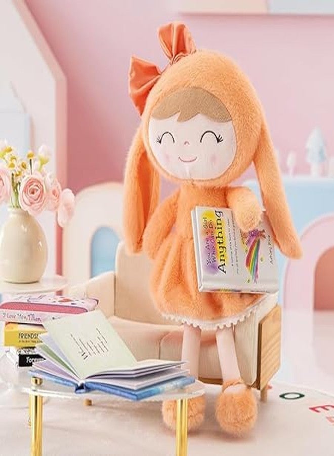 KIZDY Super Soft Toy Stuffed Cute Bunny Baby Doll Plush Toys for Kids Baby Girls Lovable and Huggable Gift for Birthdays & Occasions for Children Home Decor (Size 65 cm, Orange) - Image 3