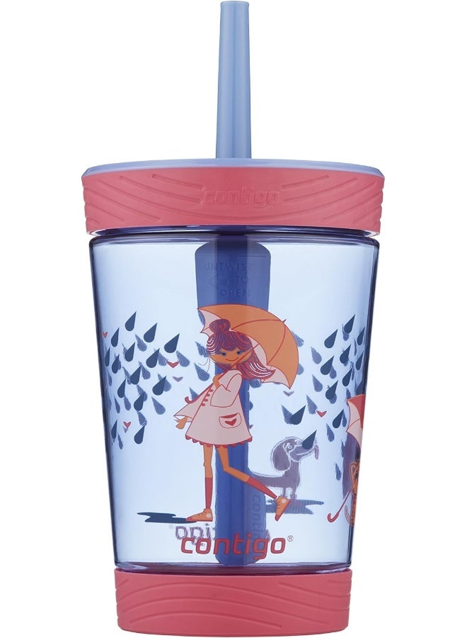 Contigo Spill-Proof Kids Tritan Straw Tumbler 14oz Purple - Image 1