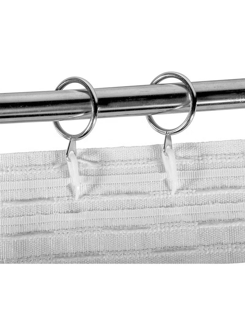 100 Pack Plastic Curtain Hooks, Adjustable Drapery Curtain Tape Clip Hook, Drapery Hooks, Durable and Sturdy, Easy to Install, for Window Curtain or Door Curtain, 2.8x1.2cm - Image 5