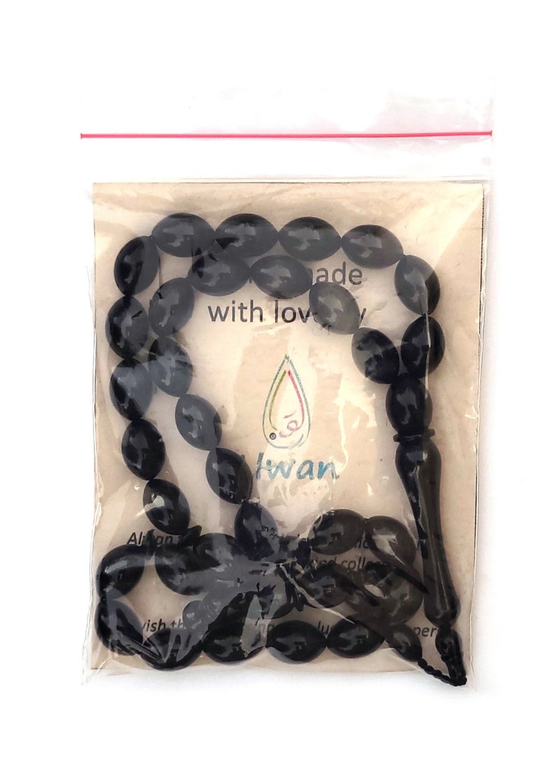 Alwan خواتم الصلاة الإسلامية 33 عدداً - سوداء - Image 3