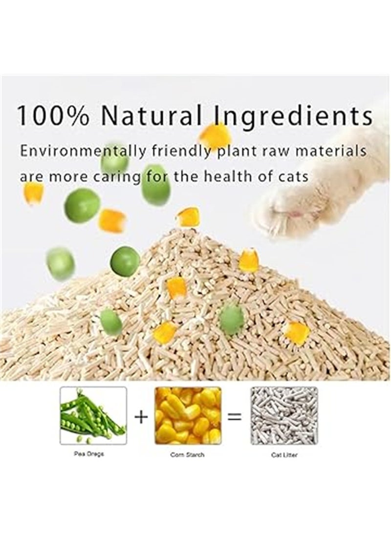 3 Pack Tofu Cat Litter, Flushable Clumping Cat Litter 100% Natural Bentonite, Scented Ultra Absorbent Bentonite Kitty Litter, Low Dust, Fresh Scented, Odor Control (3Pack × 6L, Green Tea) - Image 4