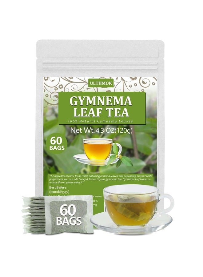 ULTHMOK Premium 60 Gymnema Leaf Tea Bags, Made with 100% Natural Gymnema Leaves, for Diabetics, No Additives & Caffeine Free & Sugar Free. - Image 1