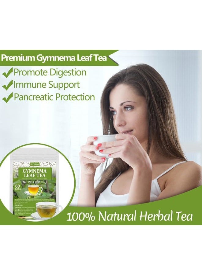 ULTHMOK Premium 60 Gymnema Leaf Tea Bags, Made with 100% Natural Gymnema Leaves, for Diabetics, No Additives & Caffeine Free & Sugar Free. - Image 5