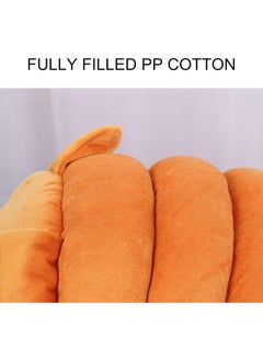 A.M Indoor Warm Igloo Cat House, Caterpillar Shape Semi-enclosed Comfortable Soft Non-slip Orange Three-dimensional Cat House Removable Washable Inner Cushion Cat Bed  - Image 3