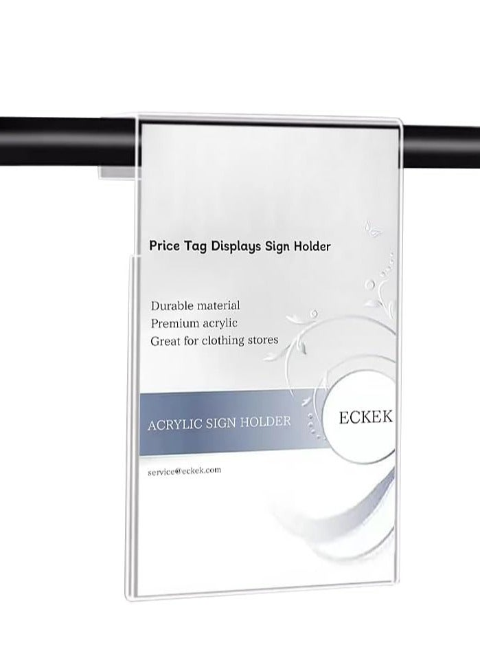 Eckek  Acrylic Sign Holder Price Tag Displays Sign Holder Ads Display Stand for Retail Store Clothing Price - Image 1