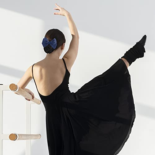 TXIN Women's Hair Accessories: Satin Bow Crochet Knit Red Snood with Bowknot Barrette, Non-slip Mesh Hair Clips for Work and Girls - Image 5