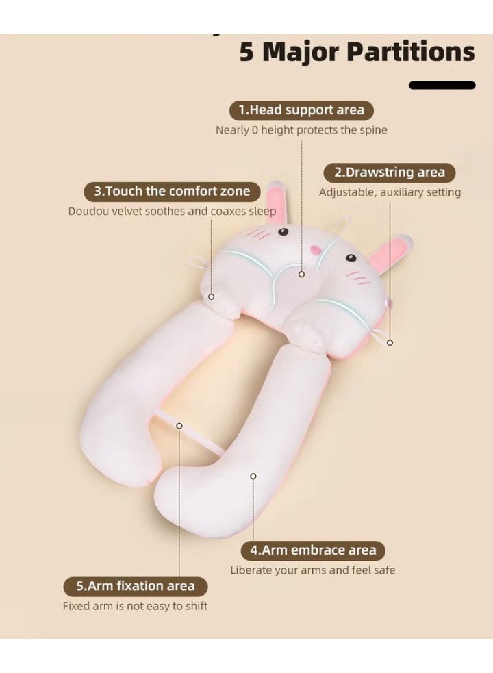 Gonice Baby Nursing Pillow, Baby Head Shaping Pillow, Newborns Nursing Sleeping Pillow, Infant Head Support with U-shaped Legs For Boys and Girls, Superior Quality, Adjustable and Removable - Image 4