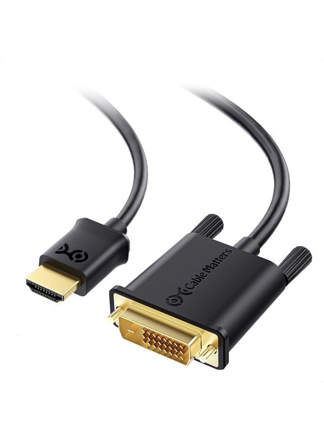 Cable Matters كابل HDMI إلى DVI ثنائي الاتجاه بتصنيف CL3 (DVI إلى HDMI) بطول 1.8م - Image 1