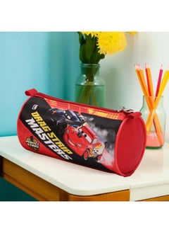 Kuber Industries Kuber Industries Pack of 2 Round Pencil Pouch | Disney Car Pencil Pouch for Kids | Multi-Purpose Travel Pouch | Travel Organizer | Stationary Utility School Pouches | Geometry Box | Red  - Image 2