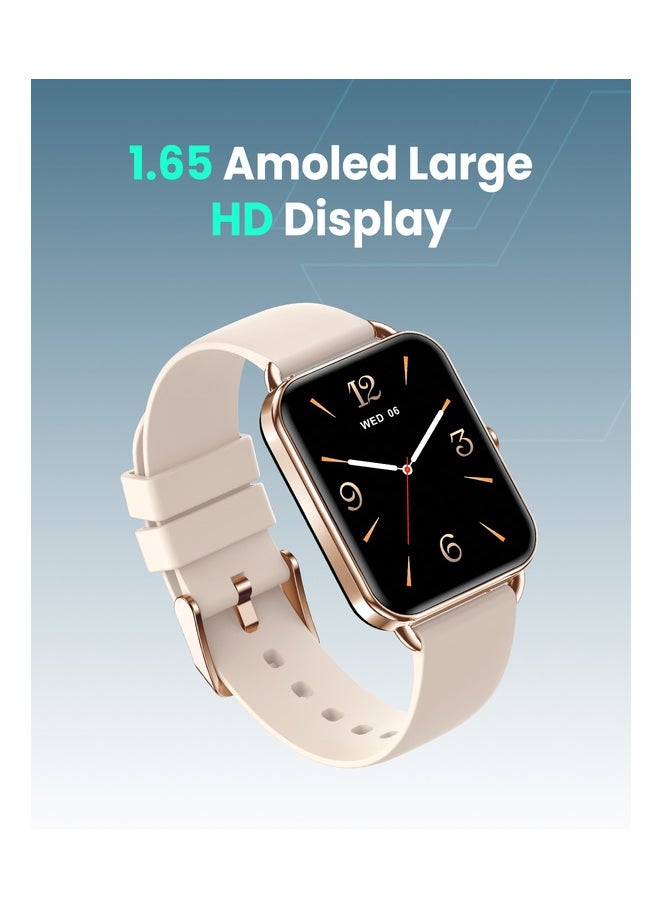 Moxedo - Moxedo Luna Smart Watch 1.65 Amoled HD Display 100+ Watch Faces, Bluetooth Calling Real Time Health Monitoring Fitness Smart Tracker with Camera Control for iOS and Android - Rose Gold - Image 1
