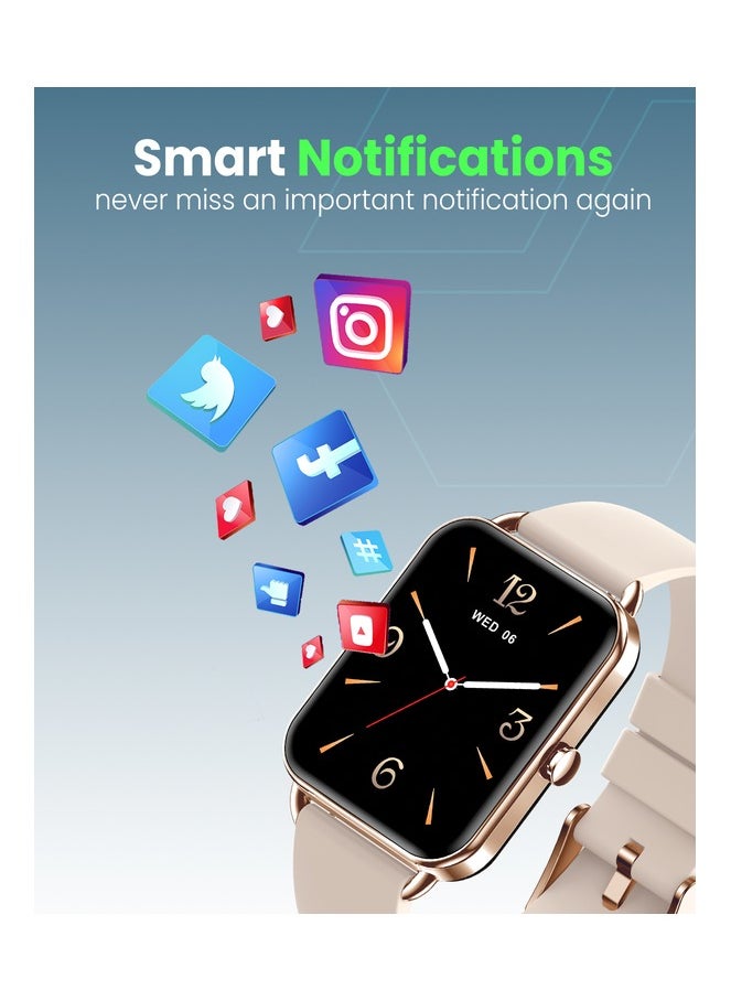 Moxedo - Moxedo Luna Smart Watch 1.65 Amoled HD Display 100+ Watch Faces, Bluetooth Calling Real Time Health Monitoring Fitness Smart Tracker with Camera Control for iOS and Android - Rose Gold - Image 1