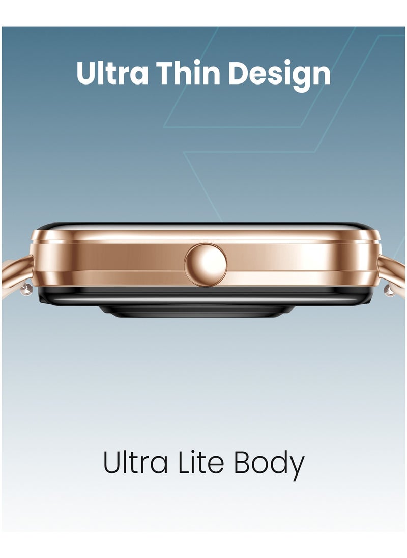 Moxedo - Moxedo Luna Smart Watch 1.65 Amoled HD Display 100+ Watch Faces, Bluetooth Calling Real Time Health Monitoring Fitness Smart Tracker with Camera Control for iOS and Android - Rose Gold - Image 1