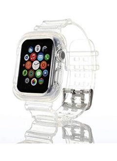 Clear Watch Band for Apple Watch, Transparent Clear Soft Silicone Sports iWatch Band Strap for Apple Watch Series 6/5/4/SE