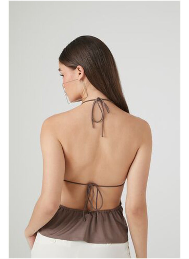 FOREVER 21 - Tie-Back Cutout Halter Cami - Image 1
