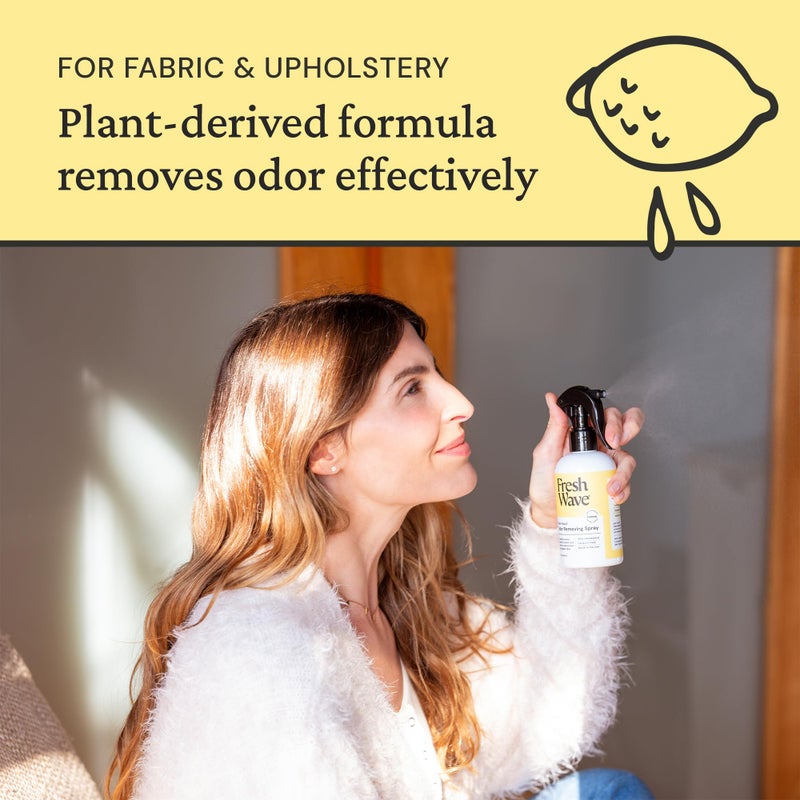 Fresh Wave Lemon Odor Eliminator Spray & Air Freshener, 8 fl. oz. | Odor Absorbers for Home | Safer Odor Relief | Natural Plant-Based Odor Eliminator | For Furniture, Fabrics & Trash - Image 5