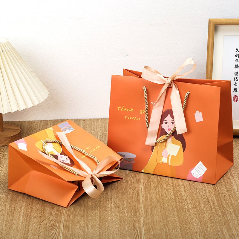 Chinese Valentine's Day Teacher's Day Gift Bag Gift Bag Handbag Graduation Season Gift Wrapping Paper for Female Teachers - Image 3