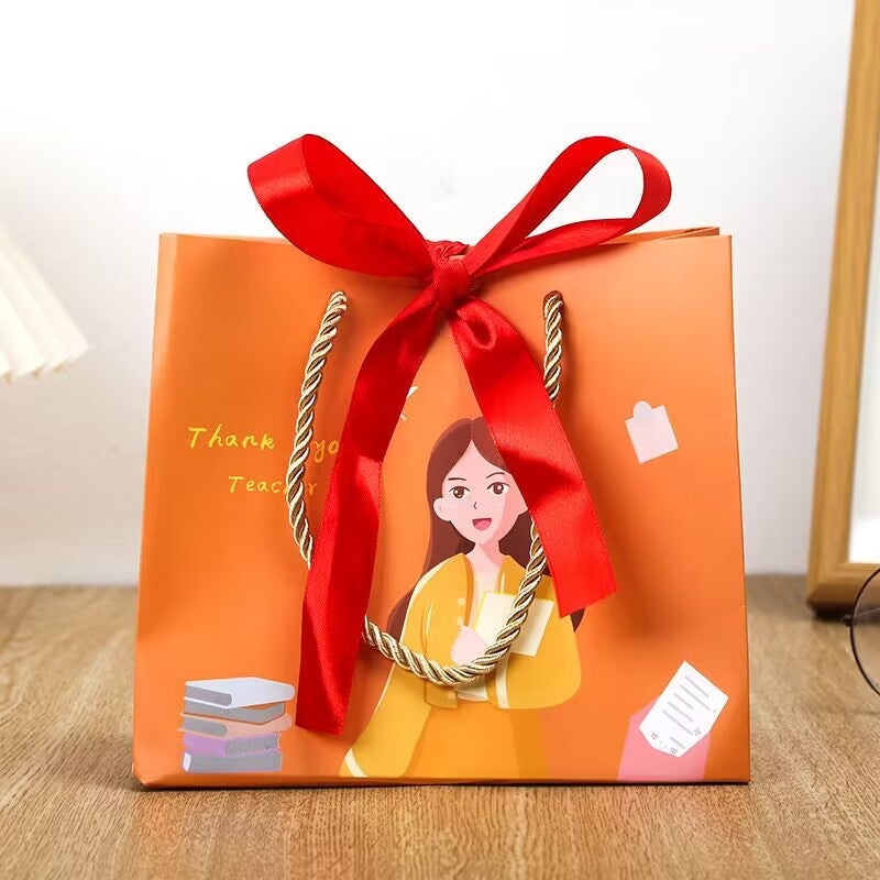 Chinese Valentine's Day Teacher's Day Gift Bag Gift Bag Handbag Graduation Season Gift Wrapping Paper for Female Teachers - Image 1