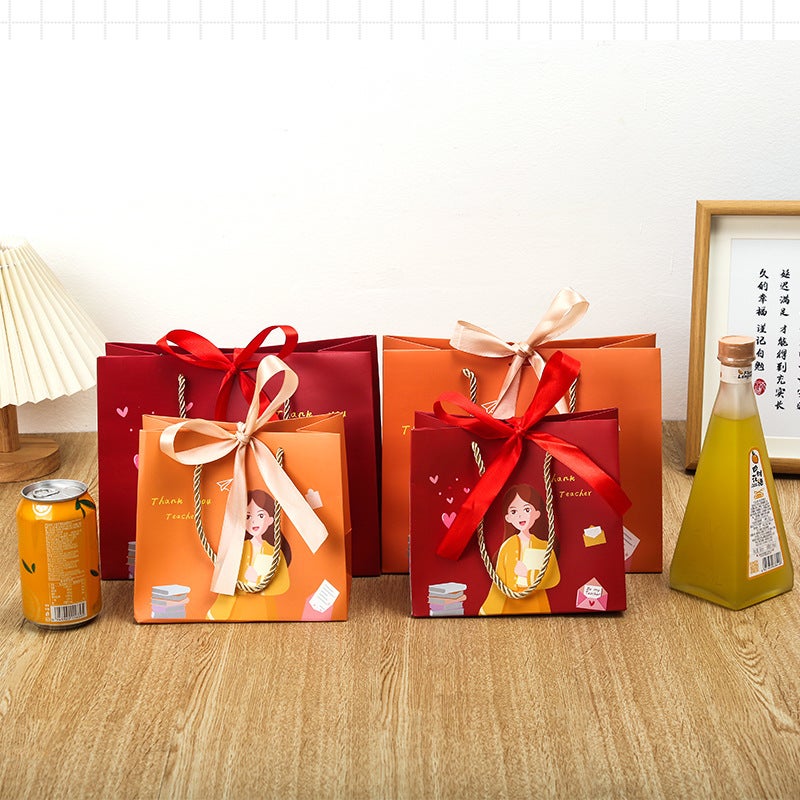 Chinese Valentine's Day Teacher's Day Gift Bag Gift Bag Handbag Graduation Season Gift Wrapping Paper for Female Teachers - Image 5