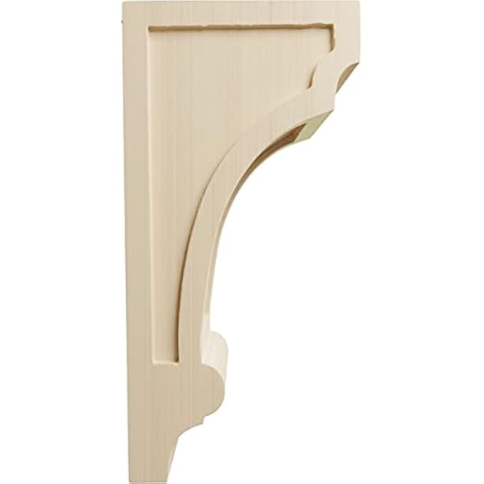 CORW06X07X14DIRW 5 1/2-INCH W X 7-INCH D X 14-INCH H DIANE RECESSED WOOD CORBEL, RUBBERWOOD - Image 3