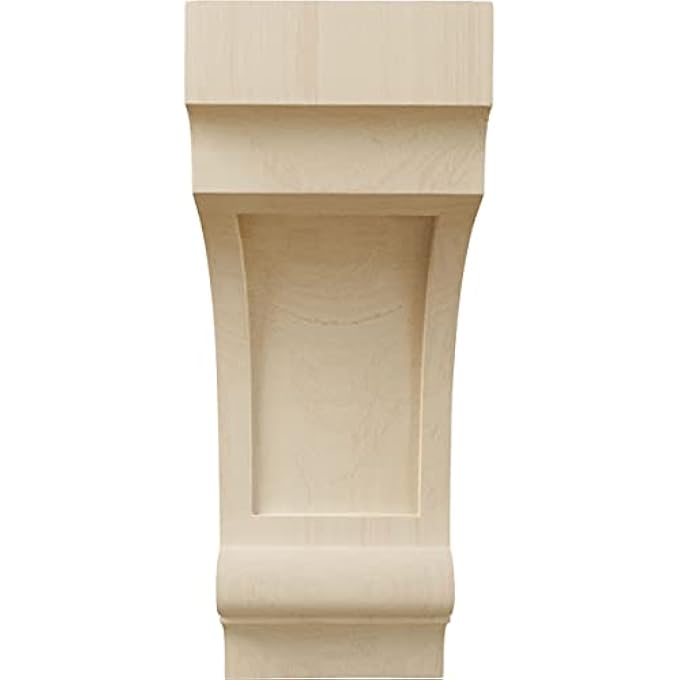 CORW06X07X14DIRW 5 1/2-INCH W X 7-INCH D X 14-INCH H DIANE RECESSED WOOD CORBEL, RUBBERWOOD - Image 2